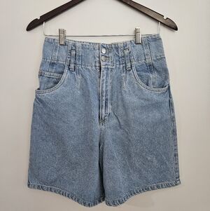Vintage Palmetto's High Waisted Denim Shorts Double Button Mom Style Size 11